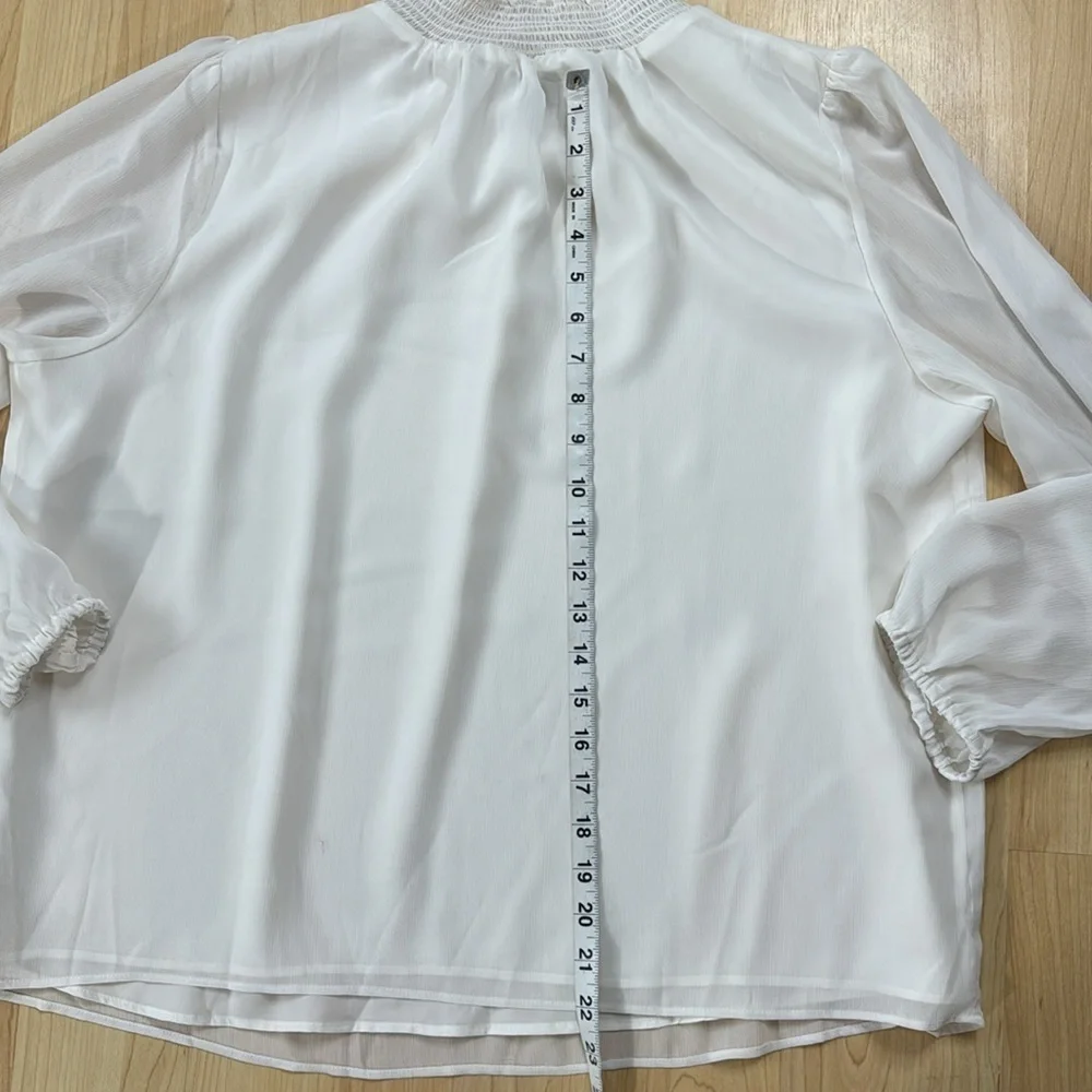 J. Crew Turtleneck Crepe Lined Long Sleeve Blouse Size XL